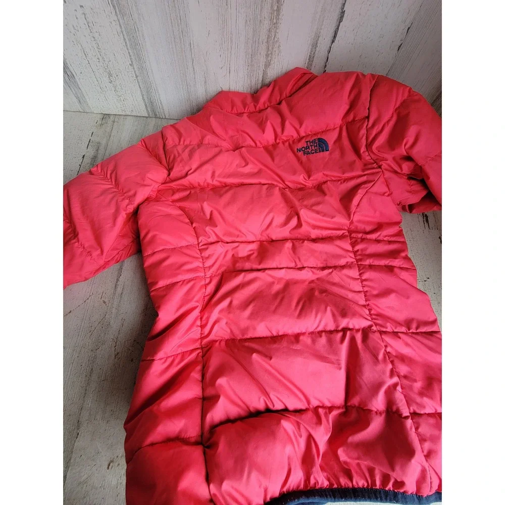 North face 550 medium plush pink zip up youth medium jacket puffer winter